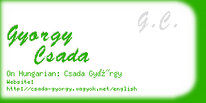 gyorgy csada business card